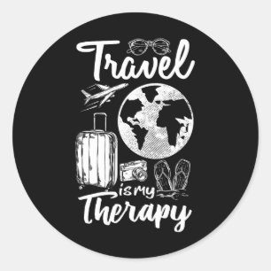 Travelling Camping Trip World Traveller Travel Is Classic Round Sticker