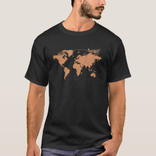 Travelling Cartography Traveller Country World Map T-Shirt
