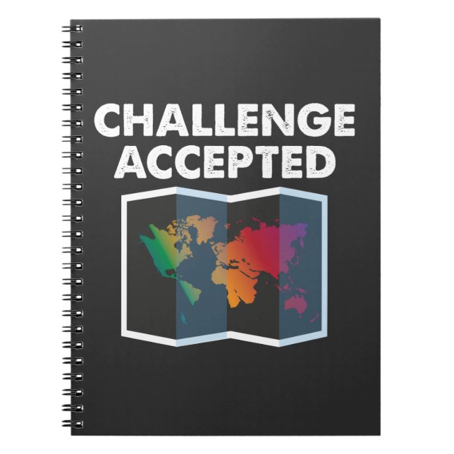 Travelling - Challenge Accepted Notebook (Front)