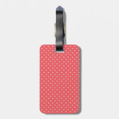 Travelling Couple Mr and Mrs Polka Dot Photo Luggage Tag (Back Vertical)