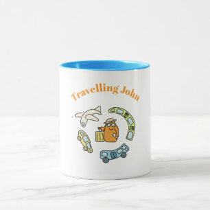 Travelling cute monster mug