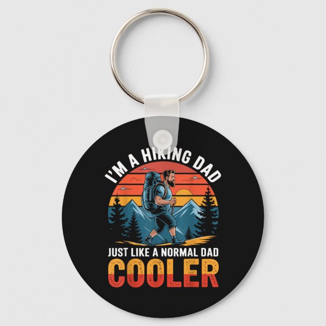 Travelling Dad Like A Normal Dad Except Much Coole Key Ring (Front)