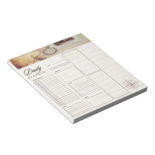 Travelling day planner notepad