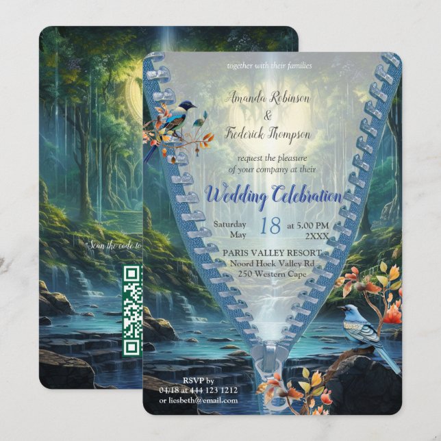 Travelling Destination Landscapes of Our World Invitation (Front/Back)