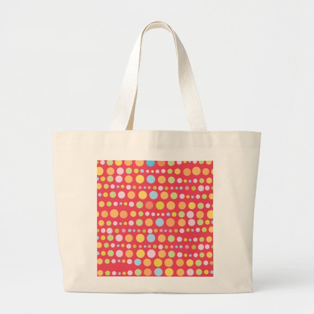 Travelling Dots 3 Large Tote Bag (Front)