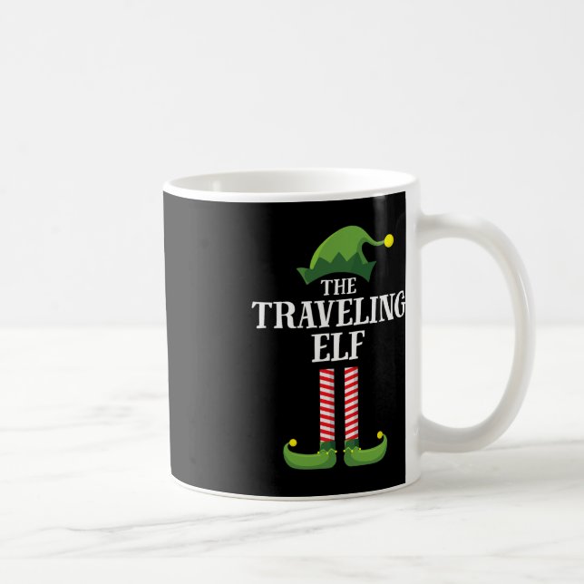 Travelling Elf Matching Family Group Christmas Par Coffee Mug (Right)