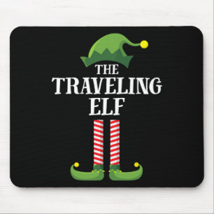 Travelling Elf Matching Family Group Christmas Par Mouse Mat