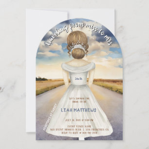 Travelling From Miss to Mrs Bridal Shower Invitation