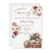 Travelling from Miss to Mrs, Bridal Shower, Travel