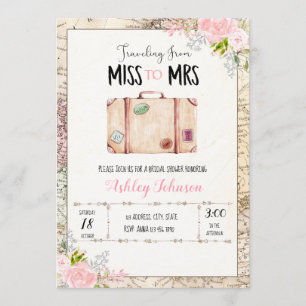 Travelling from miss to mrs invitation