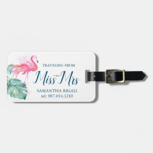 Travelling From Miss to Mrs Luggage Tag