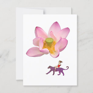 Travelling girl postcard