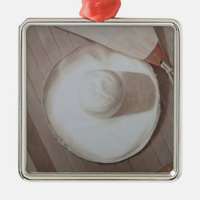 Travelling Hat 2012 Metal Tree Decoration (Front)