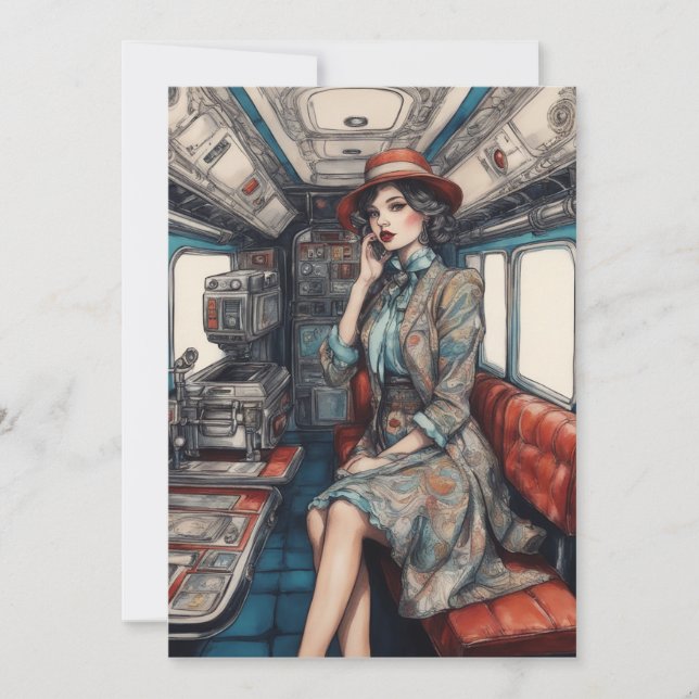 Travelling in style, sarcastic view thank you card (Front)