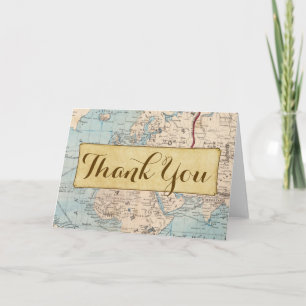 Travelling Map Matching Thank You Card