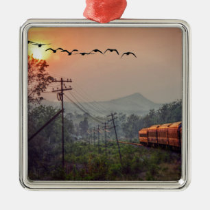 Travelling Metal Tree Decoration