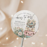 Travelling Miss to Mrs Vintage Floral Bridal Showe Classic Round Sticker<br><div class="desc">Travelling Miss to Mrs Vintage Floral Bridal Shower Classic Round Sticker</div>