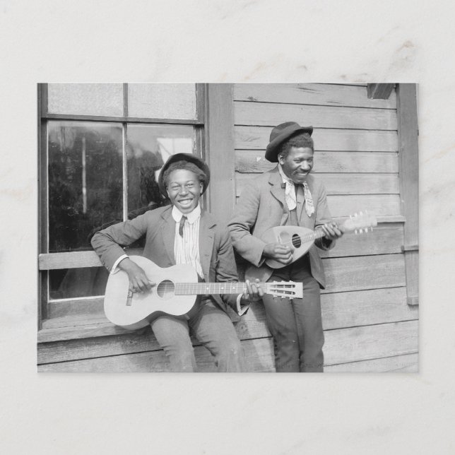 Travelling Musicians, 1902 Postcard (Front)