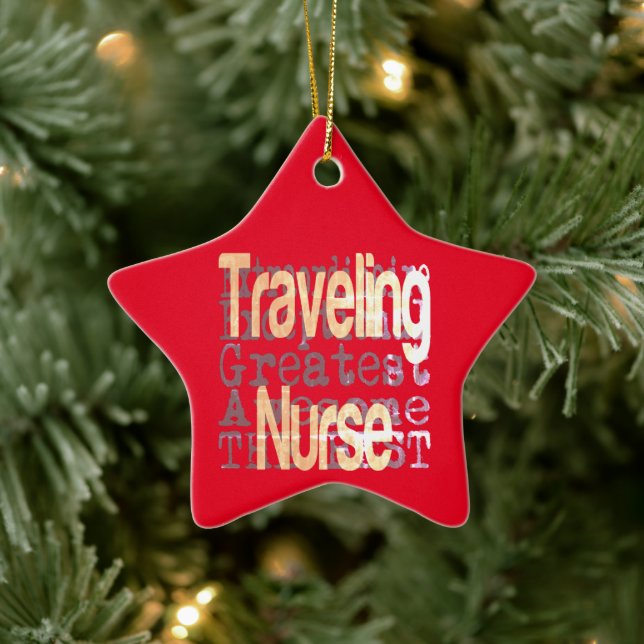 Travelling Nurse Extraordinaire  Ceramic Tree Decoration (Tree)