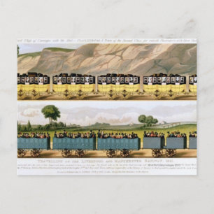 Travelling on the Liverpool and Manchester 2 Postcard