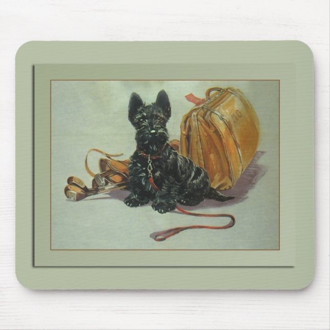 Travelling Scottie Dog Mousepad (Front)