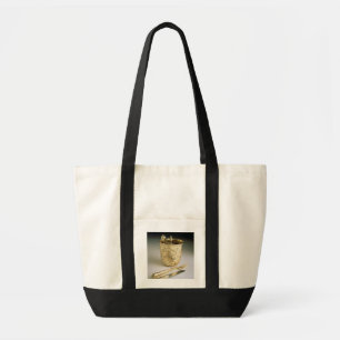 Travelling set of a knife, fork, spoon and beaker, tote bag