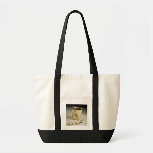 Travelling set of a knife, fork, spoon and beaker, tote bag (Front)