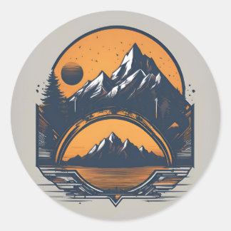 Travelling smart classic round sticker