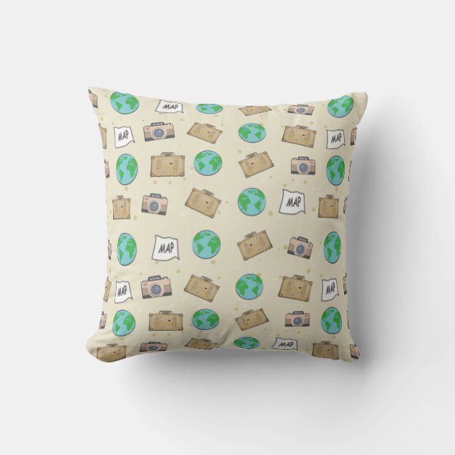 Travelling Style Pattern Cushion (Front)