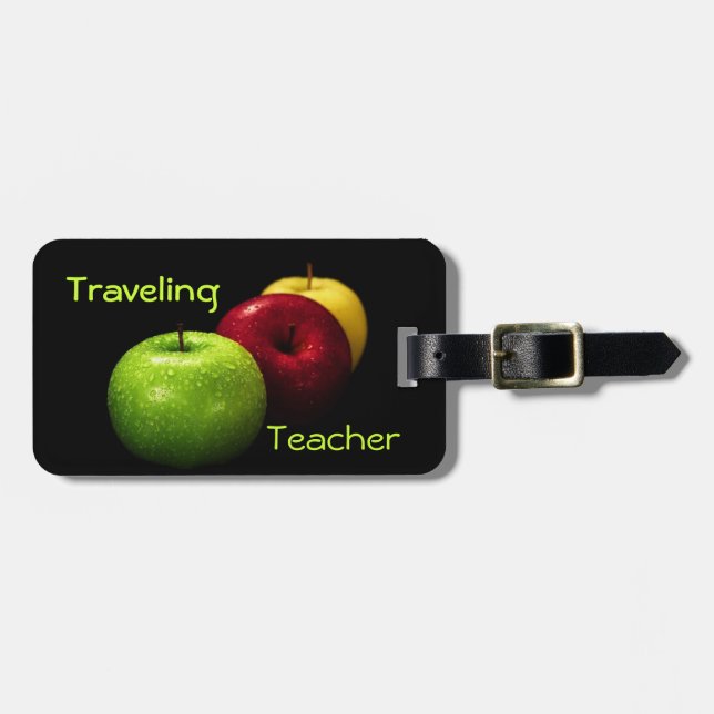 Travelling Teacher Luggage Tag (Front Horizontal)