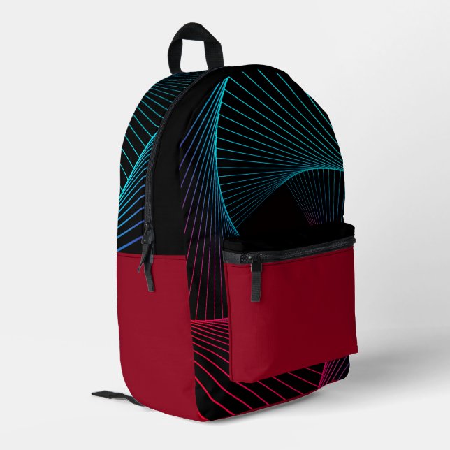 "Travelling through the Grid" Retro Backpack (Back Corner Left)