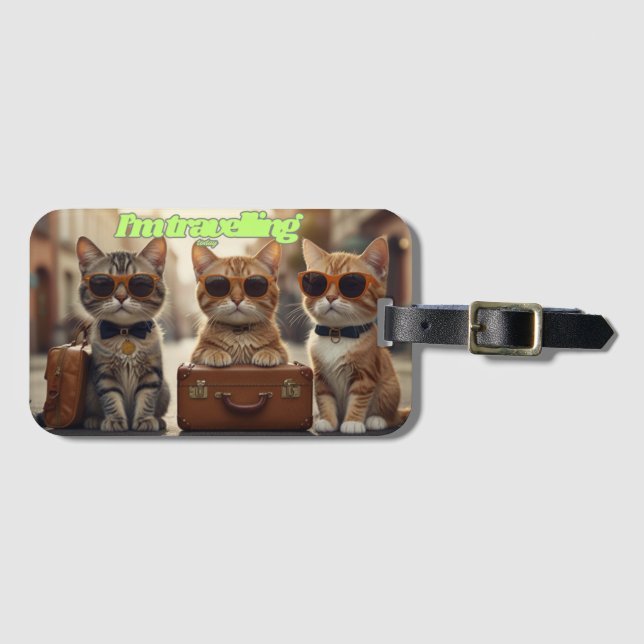 Travelling Today Fun Luggage Tag (Front Horizontal)