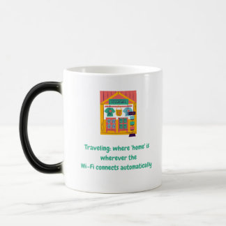 Travelling: where 'home' is wherever the Wi-Fi con Magic Mug