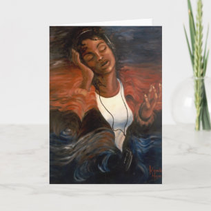 'Travelling Without Moving' blank greeting card