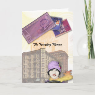 Travelling Woman Series - Flapper Card