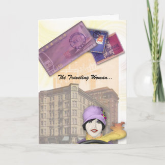 Travelling Woman Series - Flapper Card