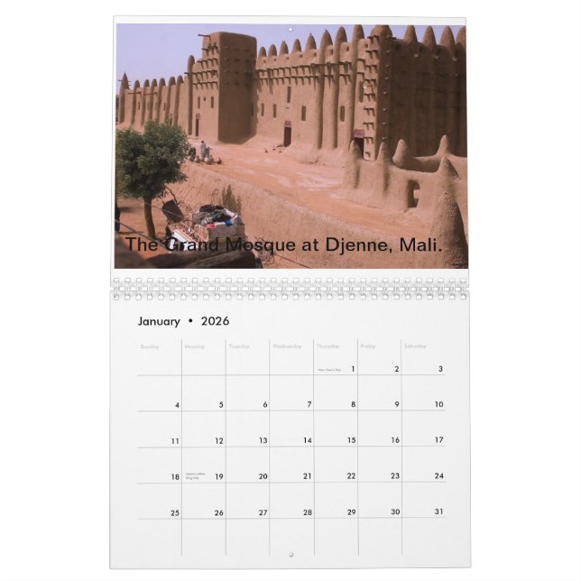 Travels with my camera calendar (Jan 2026)