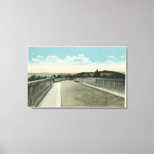 Traver Hollow Bridge Roadway View Canvas Print