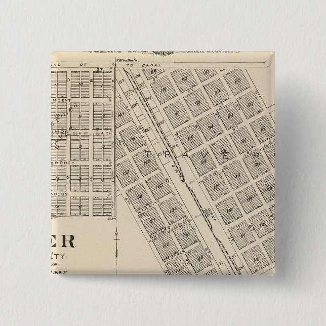 Traver, Tulare County 15 Cm Square Badge (Front)