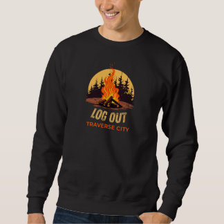 Traverse City Michigan Campfire Sweatshirt