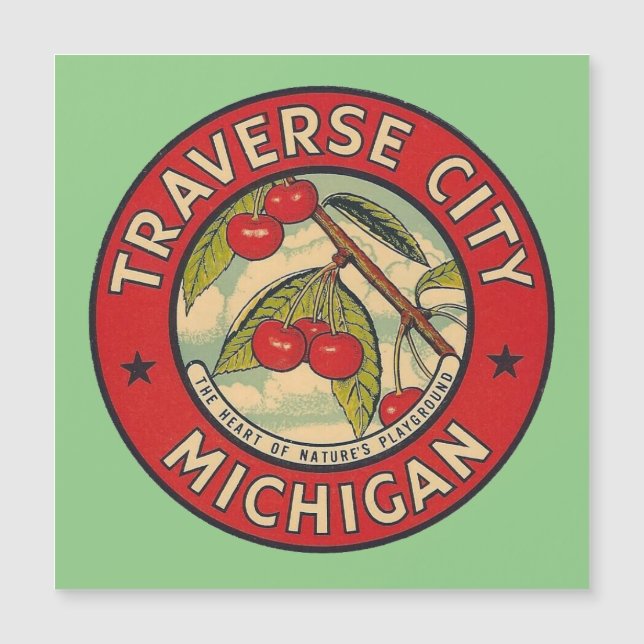 Traverse City, Michigan -  Magnetic Card (Front)