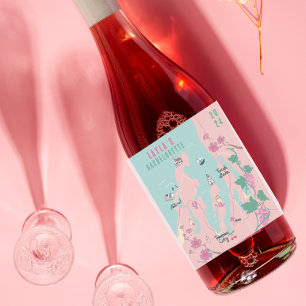 Traverse City Michigan Wine Theme Bachelorette Label