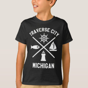 Traverse City Northern Michigan Tee Sailing Boatin