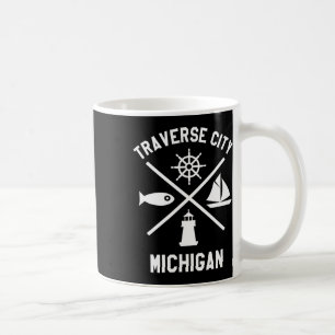 Traverse City Northern Michigan Tee Sailing Boatin Coffee Mug