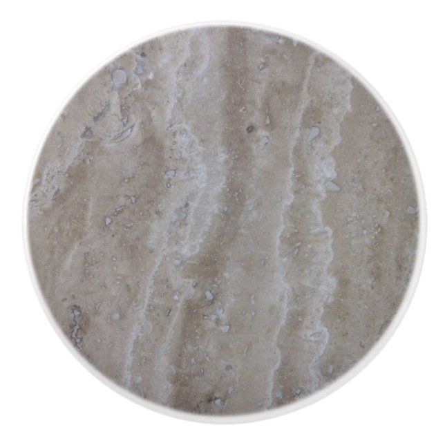 Travertine Ceramic Knob (Front)