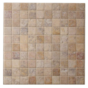 Travertine Mosaic Pattern Ceramic Tile