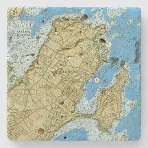 Travertine stone coaster set of 4