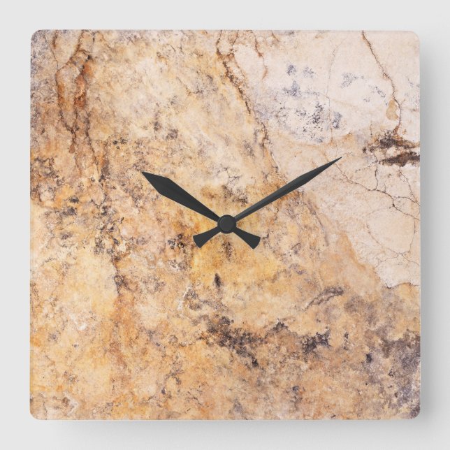 Travertine Stone Pattern Acrylic Wall Clock (Front)