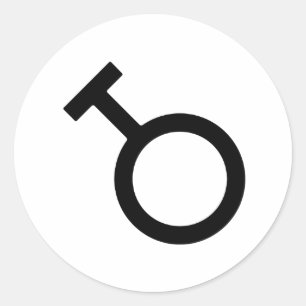 Travesti Gender Symbol Classic Round Sticker