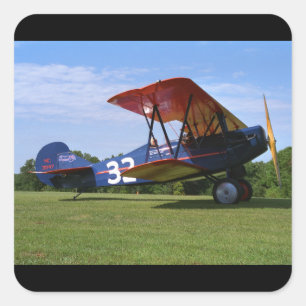 Travil Air, 3000, 1928, Blakesburg_Classic Aviatio Square Sticker